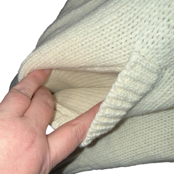 L.L.Bean Classic Ragg Lambswool Cardigan shawl collar toggle buttons cream sz XL - Picture 5 of 13